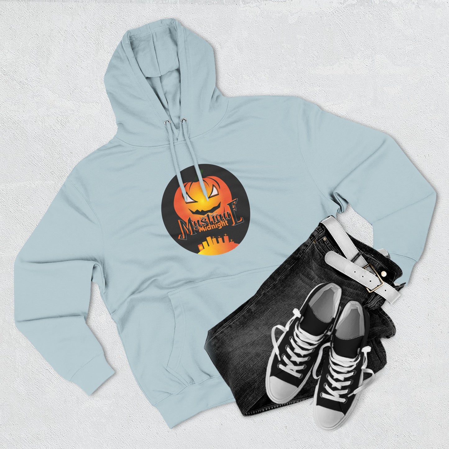Mystique Midnight Three-Panel Fleece Hoodie Unisex