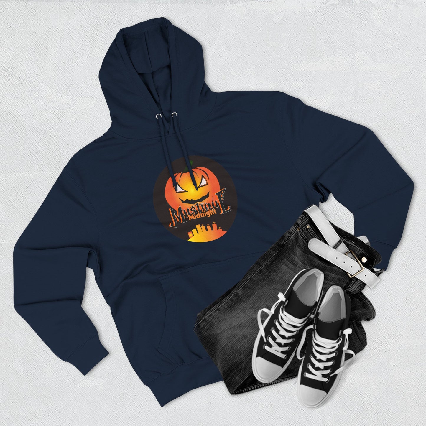 Mystique Midnight Three-Panel Fleece Hoodie Unisex
