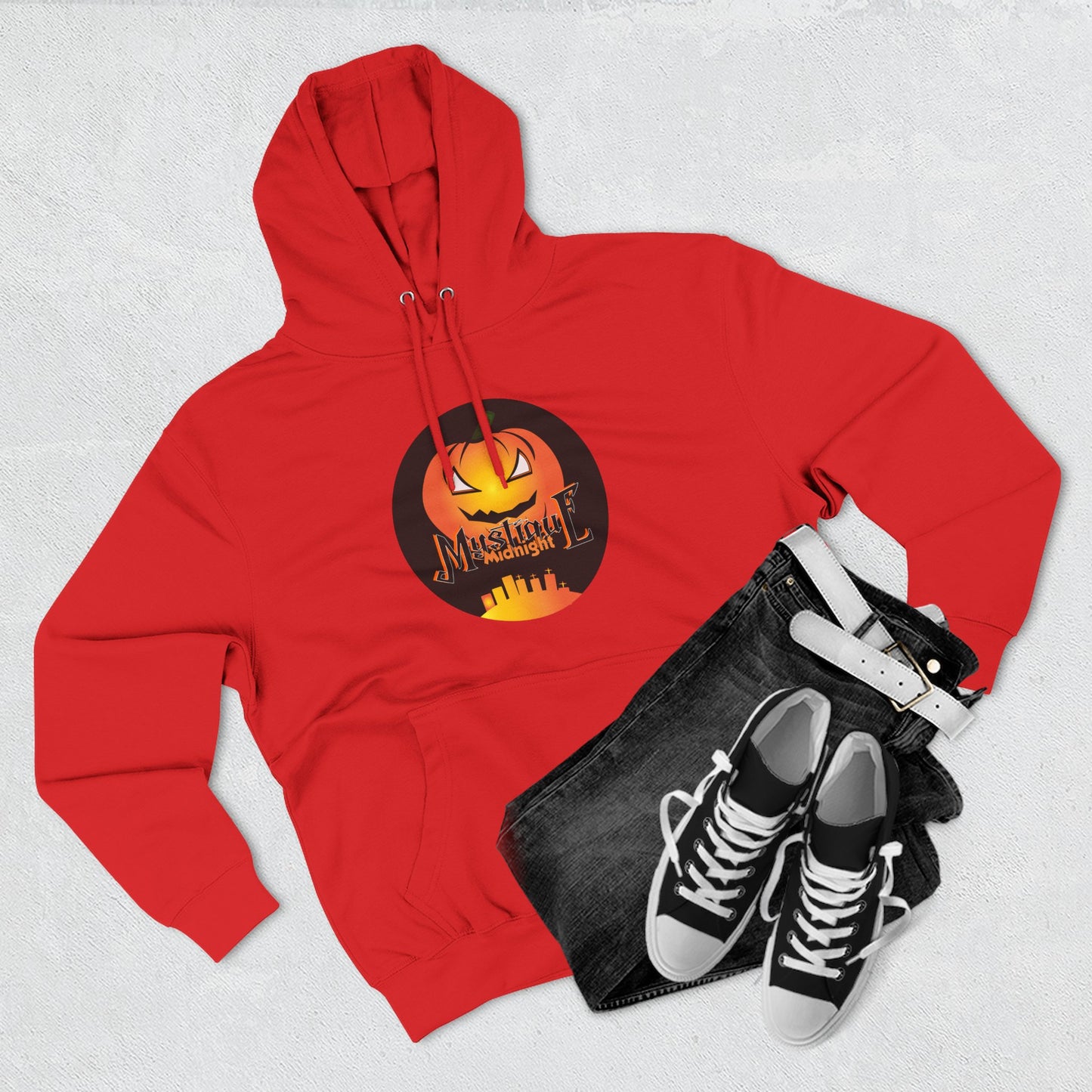 Mystique Midnight Three-Panel Fleece Hoodie Unisex