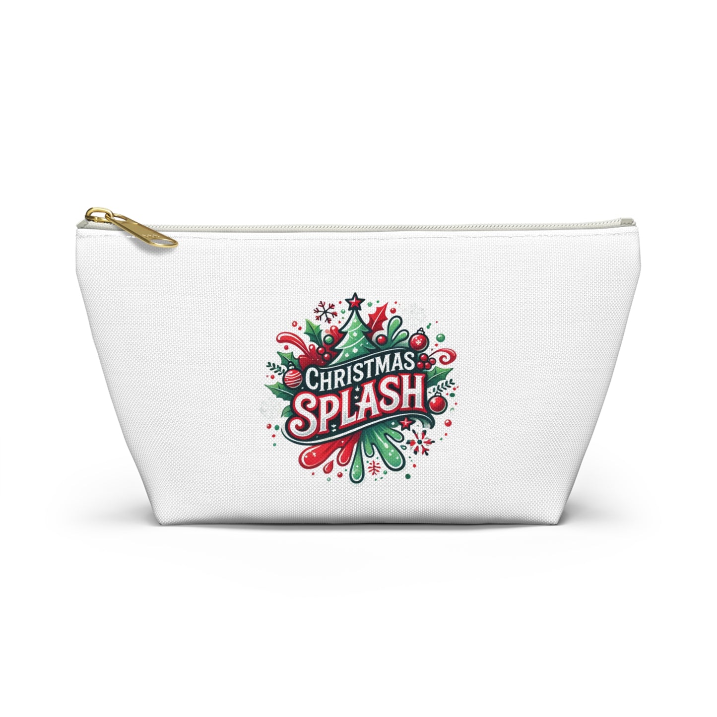 Christmas Splash T-Bottom Accessory Pouch