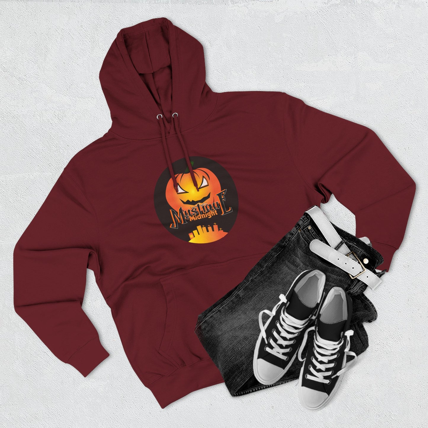 Mystique Midnight Three-Panel Fleece Hoodie Unisex