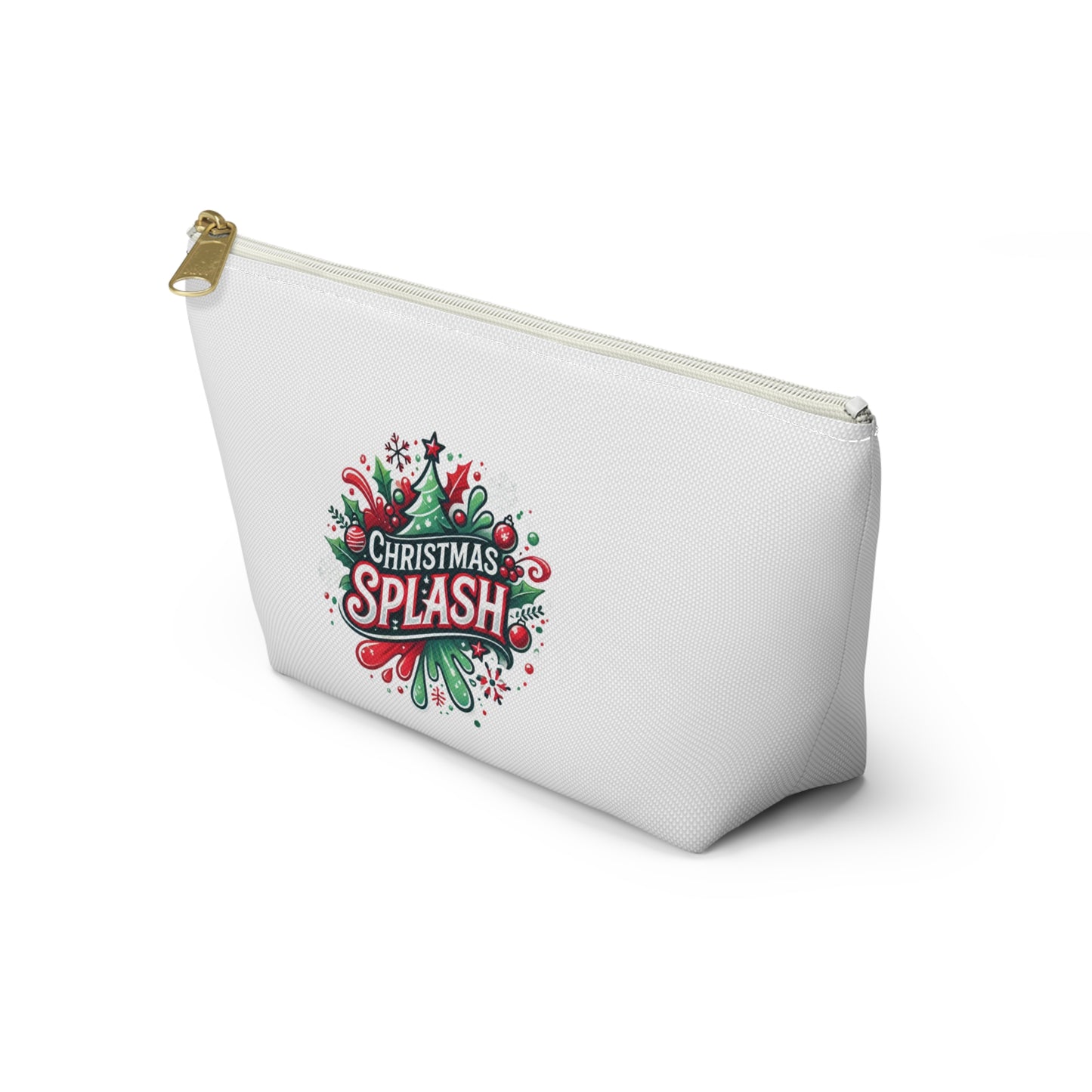 Christmas Splash T-Bottom Accessory Pouch