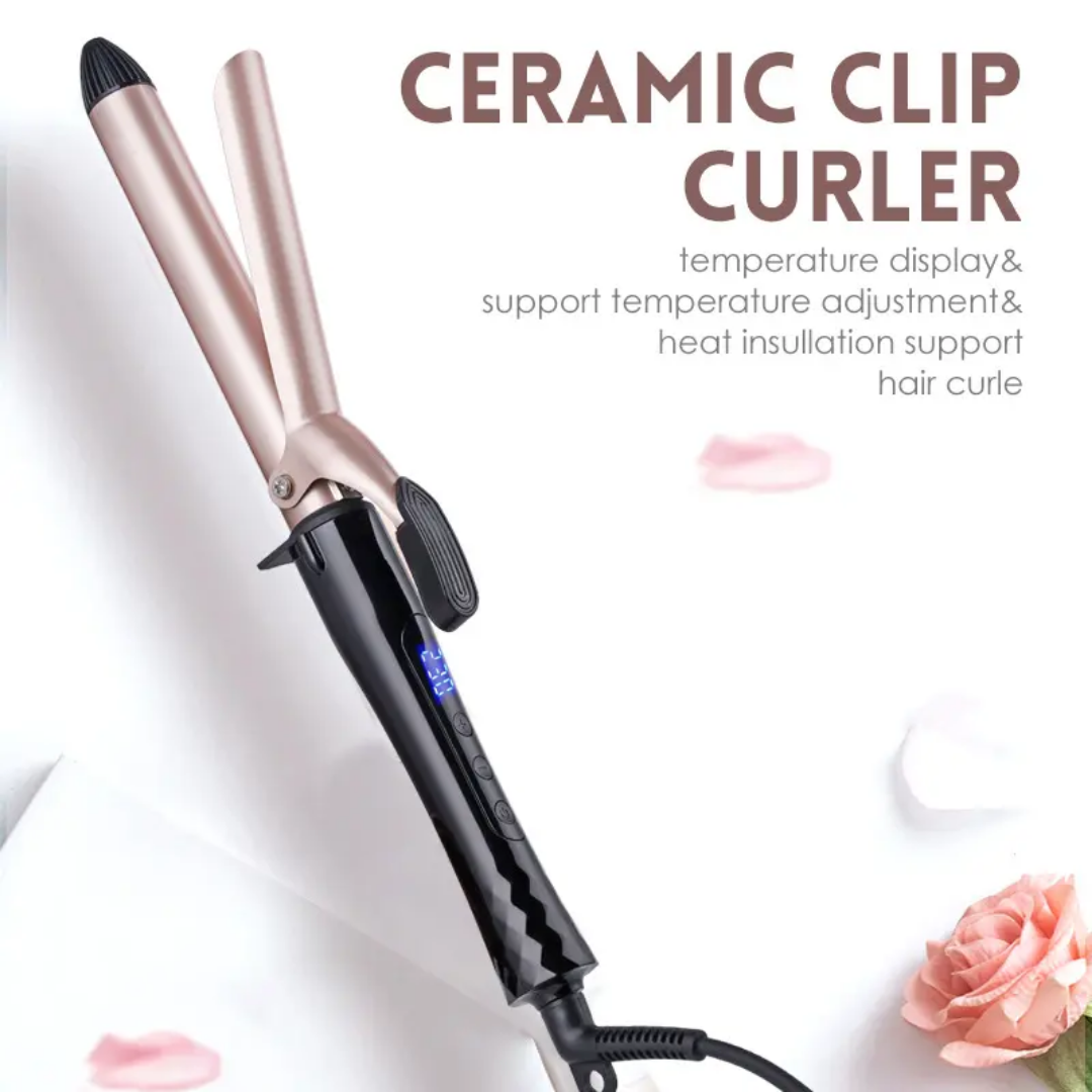 Fast-Heat Ceramic Hair Curler with LCD Display
