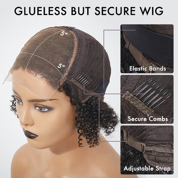Classic Sugar Copper Highlights loose body wave glueless 5x5 closure lace wig with face-framing copper highlights