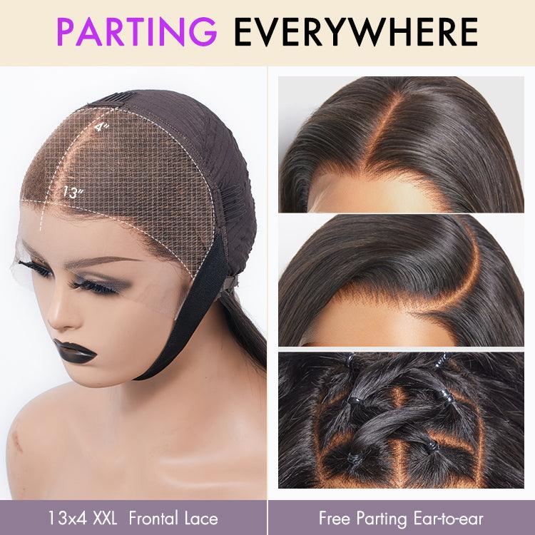 Wig Super Natural Hairline Silky Blunt Cut Bob Glueless 13x4 Frontal Lace Human Hair Short Wig Pre-Cut Lace