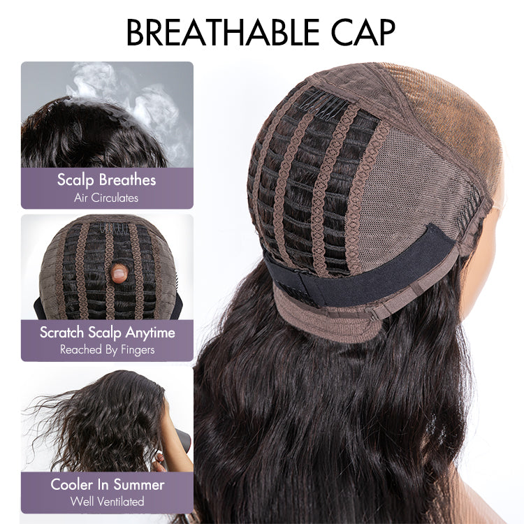 Soft kinky curly 5x5 closure HD lace glueless wig with adjustable straps and natural black color