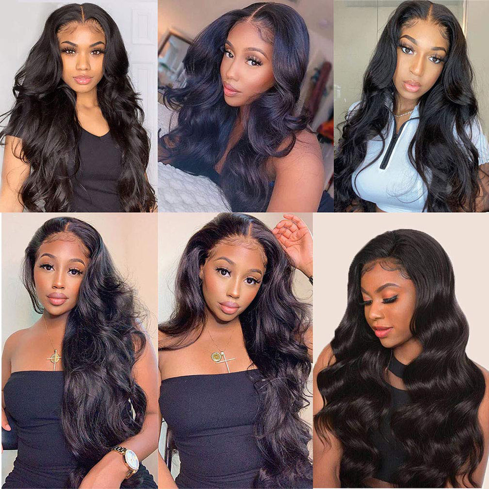 Brazilian Hair 4X4 Body Wave Middle Part Lace Closure Pre Plucked with Baby Hair For Black Women Free Shipping