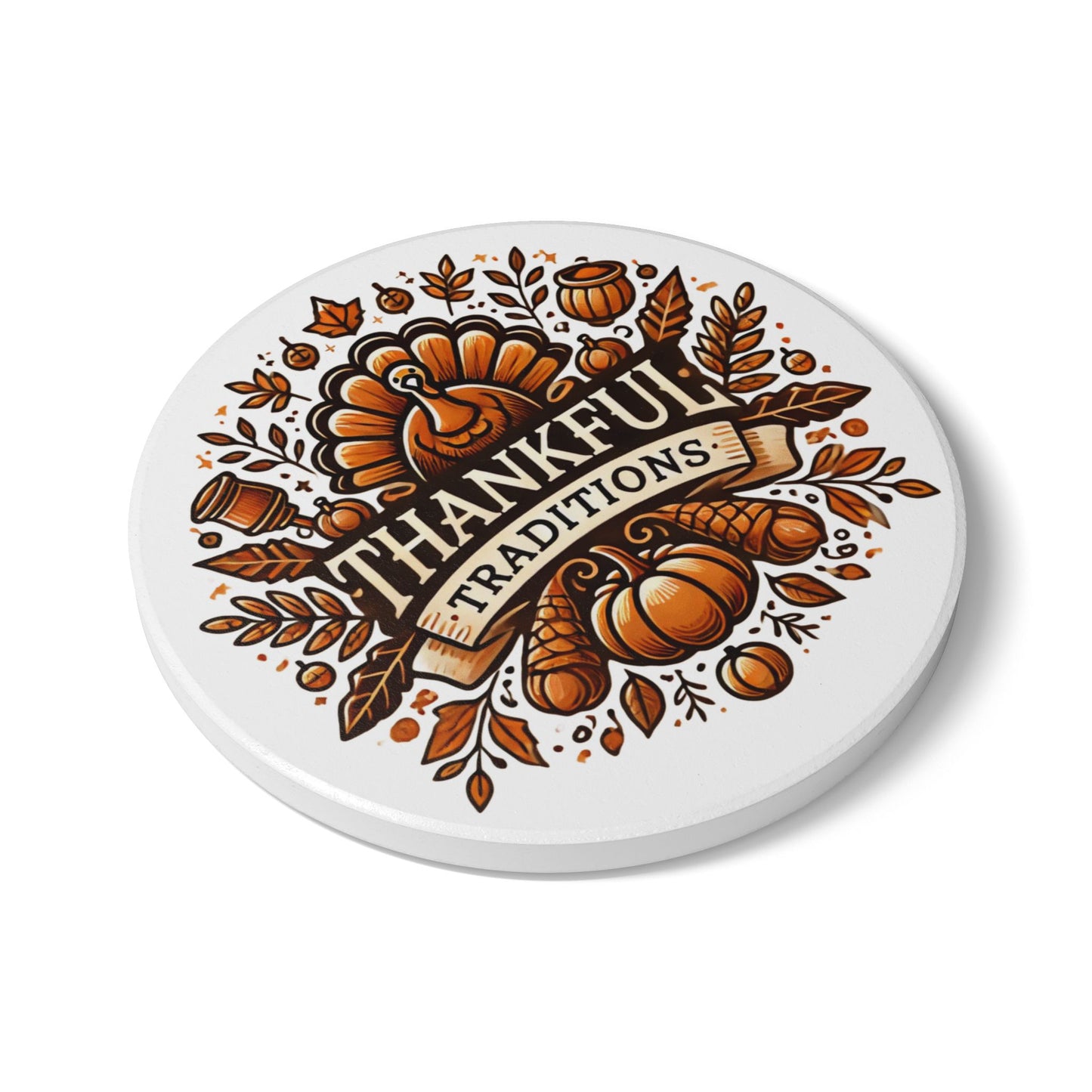 Thankful Traditions Coaster – Thanksgiving Table Edition