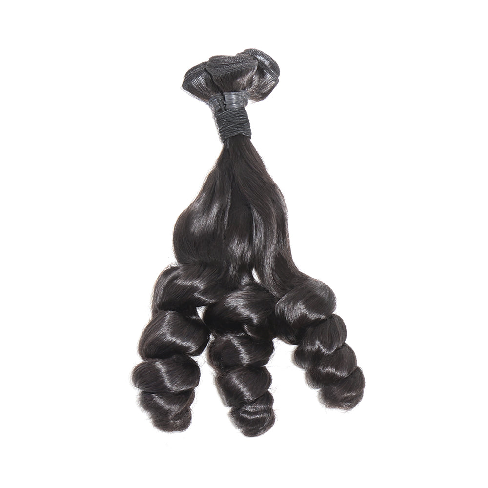 100% Unprocessed Virgin Hair Funmi Twist Curly Hair 3 Bundles Deal Natural Black Color Fumi Curly Human Hair Weaves