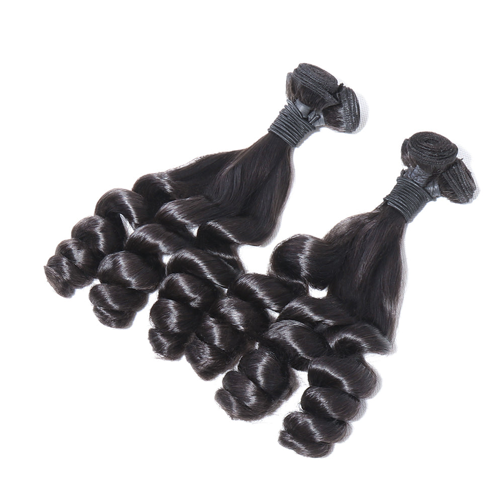 100% Unprocessed Virgin Hair Funmi Twist Curly Hair 3 Bundles Deal Natural Black Color Fumi Curly Human Hair Weaves