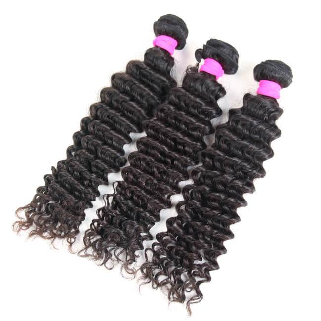 3pcs Deep Wave 100% Virgin Human Hair Bundles