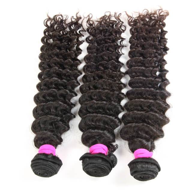 3pcs Deep Wave 100% Virgin Human Hair Bundles