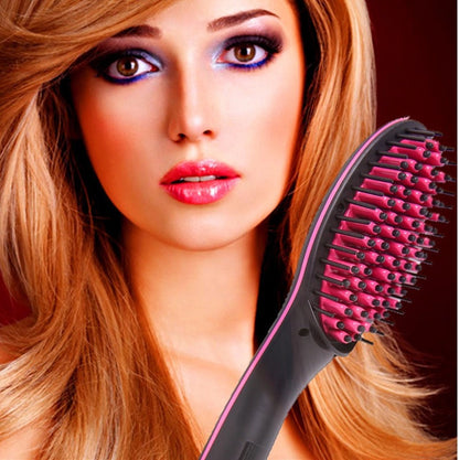 Electric Hair Straightening Brush – Fast Smooth & Frizz-Free Hair