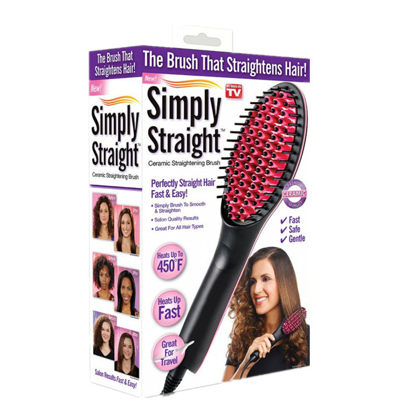 Electric Hair Straightening Brush – Fast Smooth & Frizz-Free Hair