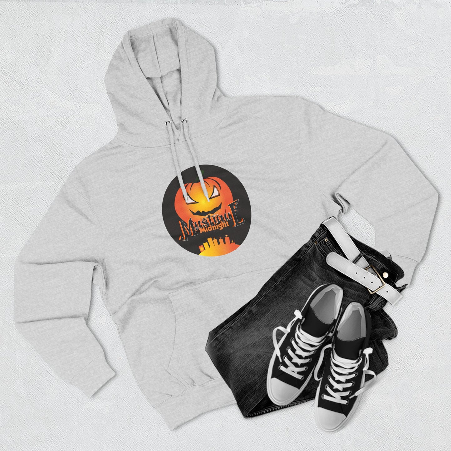 Mystique Midnight Three-Panel Fleece Hoodie Unisex