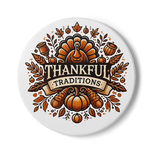 Thankful Traditions Coaster – Thanksgiving Table Edition