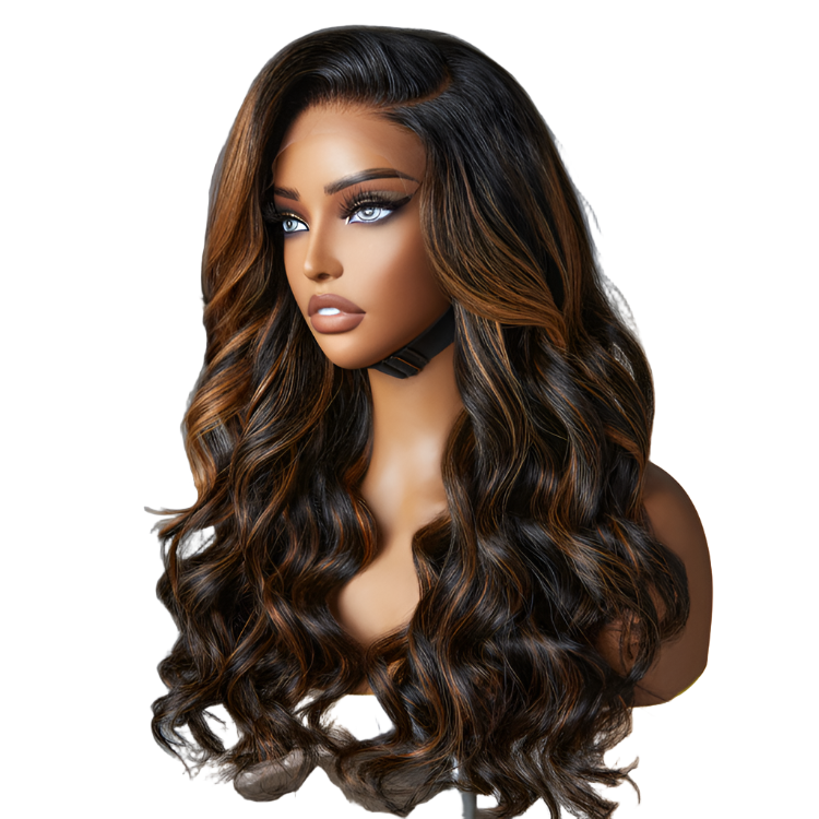 200% Mega Density | Blonde Highlight Loose Wave Glueless 5x5 Closure HD Lace Long Wig 100% Human Hair