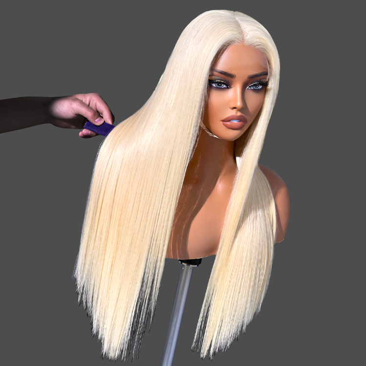 Blonde 613 Glueless 5x5 Closure HD Lace Bob Wig 100% Virgin Human Hair