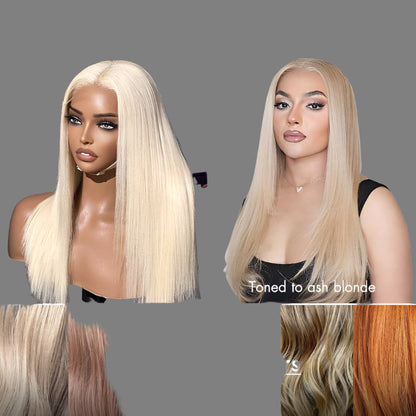 Blonde 613 Glueless 5x5 Closure HD Lace Bob Wig 100% Virgin Human Hair