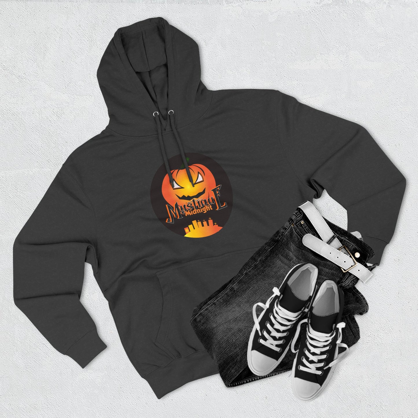 Mystique Midnight Three-Panel Fleece Hoodie Unisex