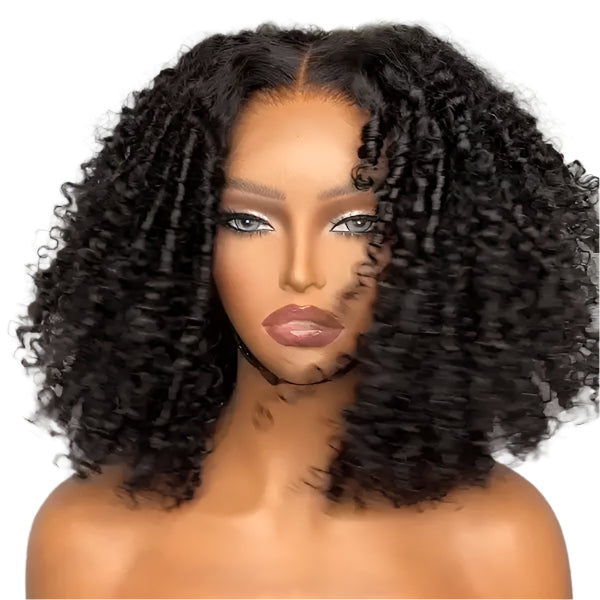 Gorgeous Natural Coily Curl Glueless 5x5 Closure HD Transparent Lace Wig Breathable Cap