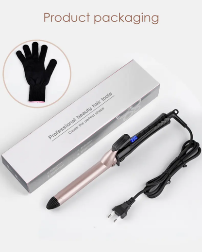 Fast-Heat Ceramic Hair Curler with LCD Display