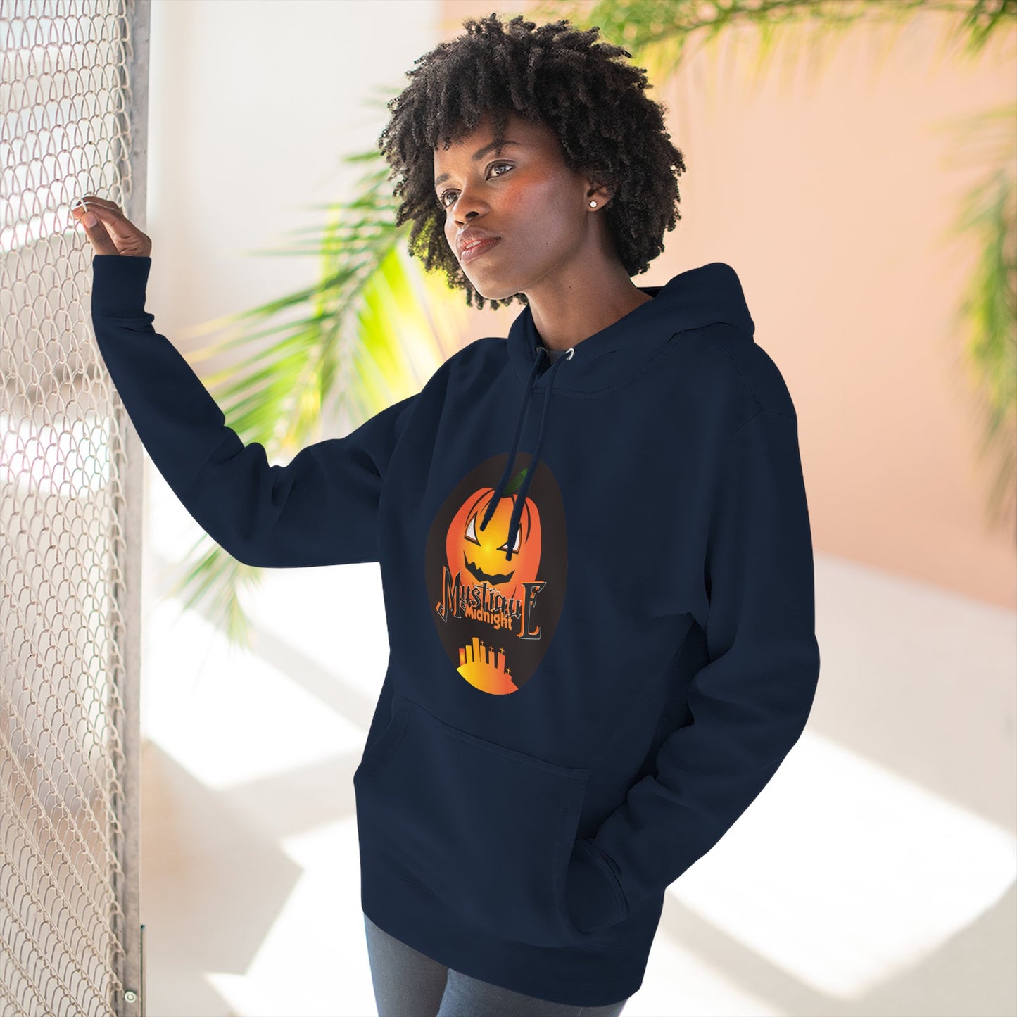 Mystique Midnight Three-Panel Fleece Hoodie Unisex