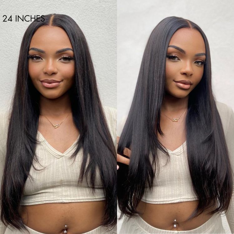 Bundle Deal |  180% Density Layered Cut Glueless 5x5 Closure Lace Wig | US ONLY
