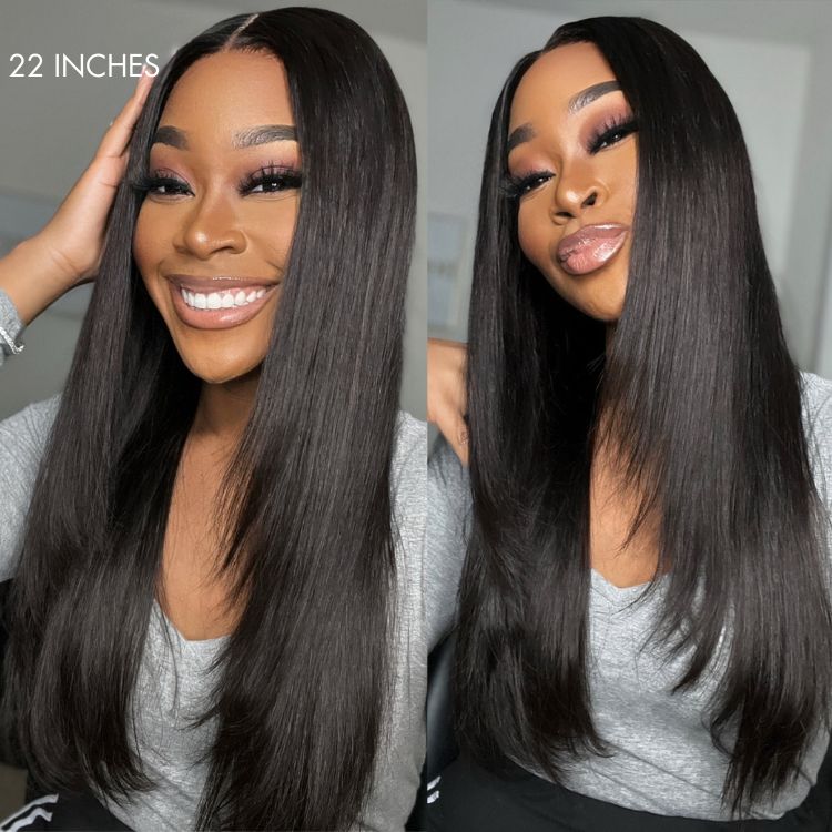 Bundle Deal |  180% Density Layered Cut Glueless 5x5 Closure Lace Wig | US ONLY