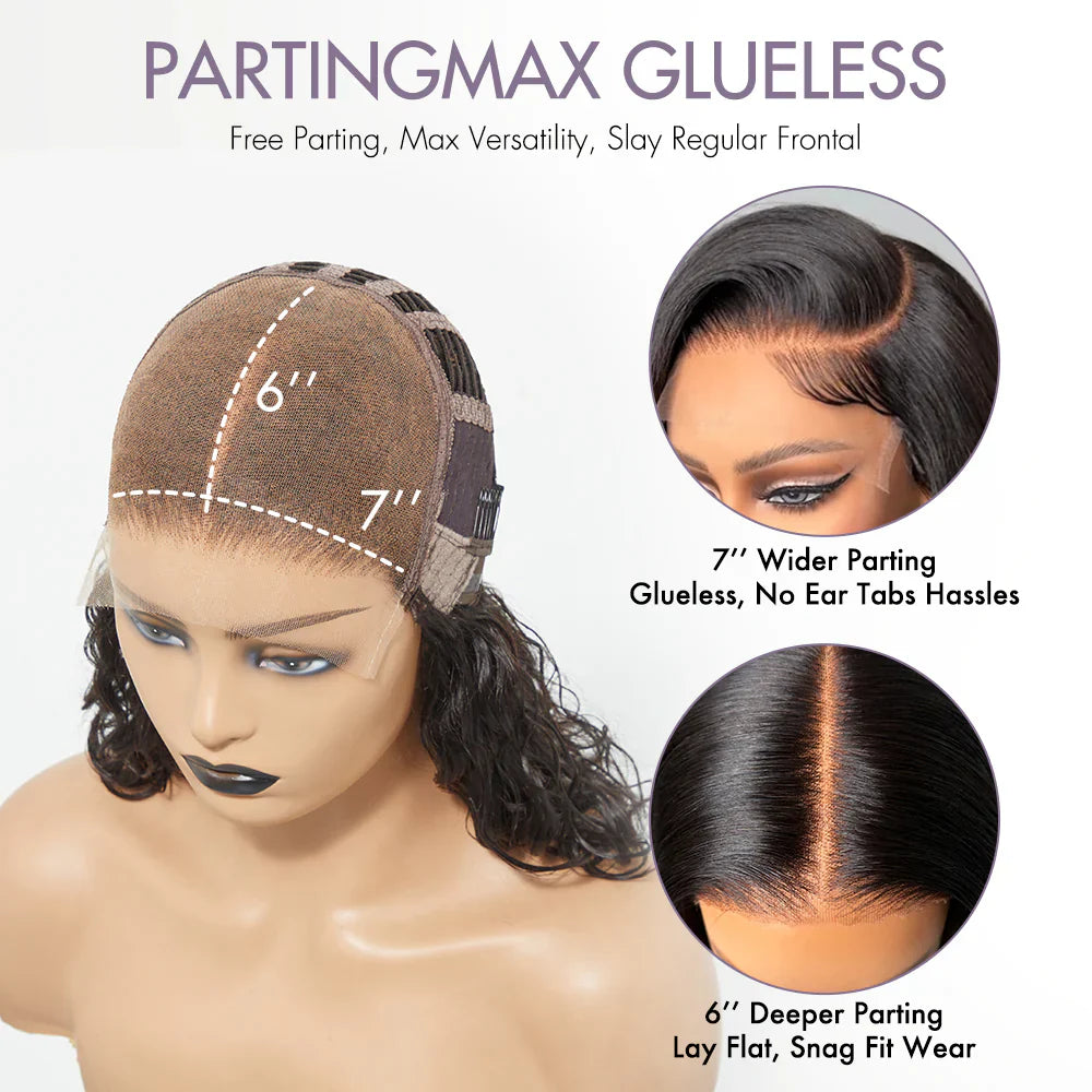 PartingMax Glueless Wig Ready to Go Silky Straight 7x6 Closure HD Lace Pre Plucked & Bleached Breathable Cap