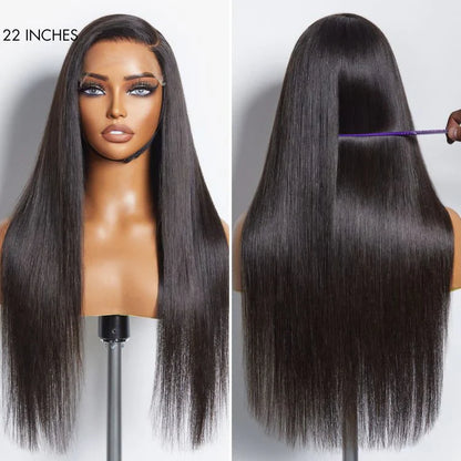 PartingMax Glueless Wig Ready to Go Silky Straight 7x6 Closure HD Lace Pre Plucked & Bleached Breathable Cap