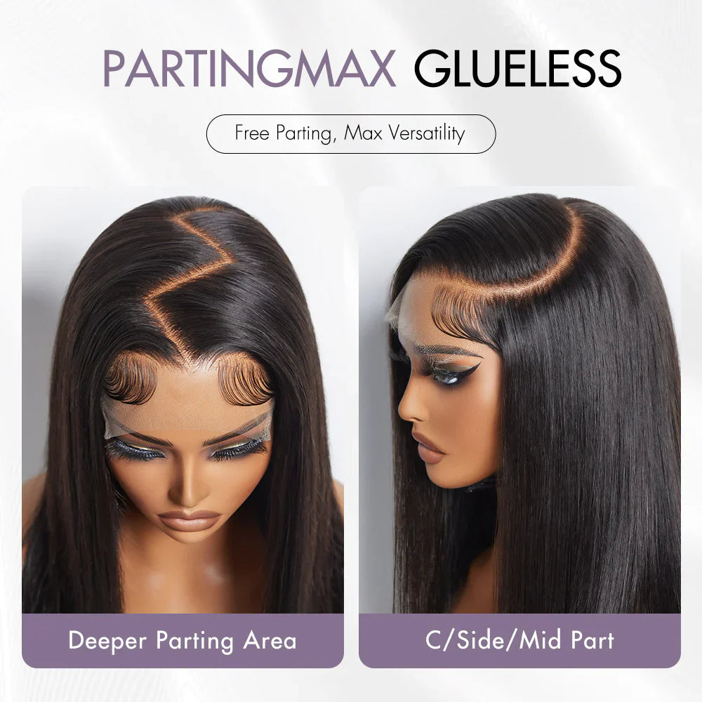 PartingMax Glueless Wig Ready to Go Silky Straight 7x6 Closure HD Lace Pre Plucked & Bleached Breathable Cap