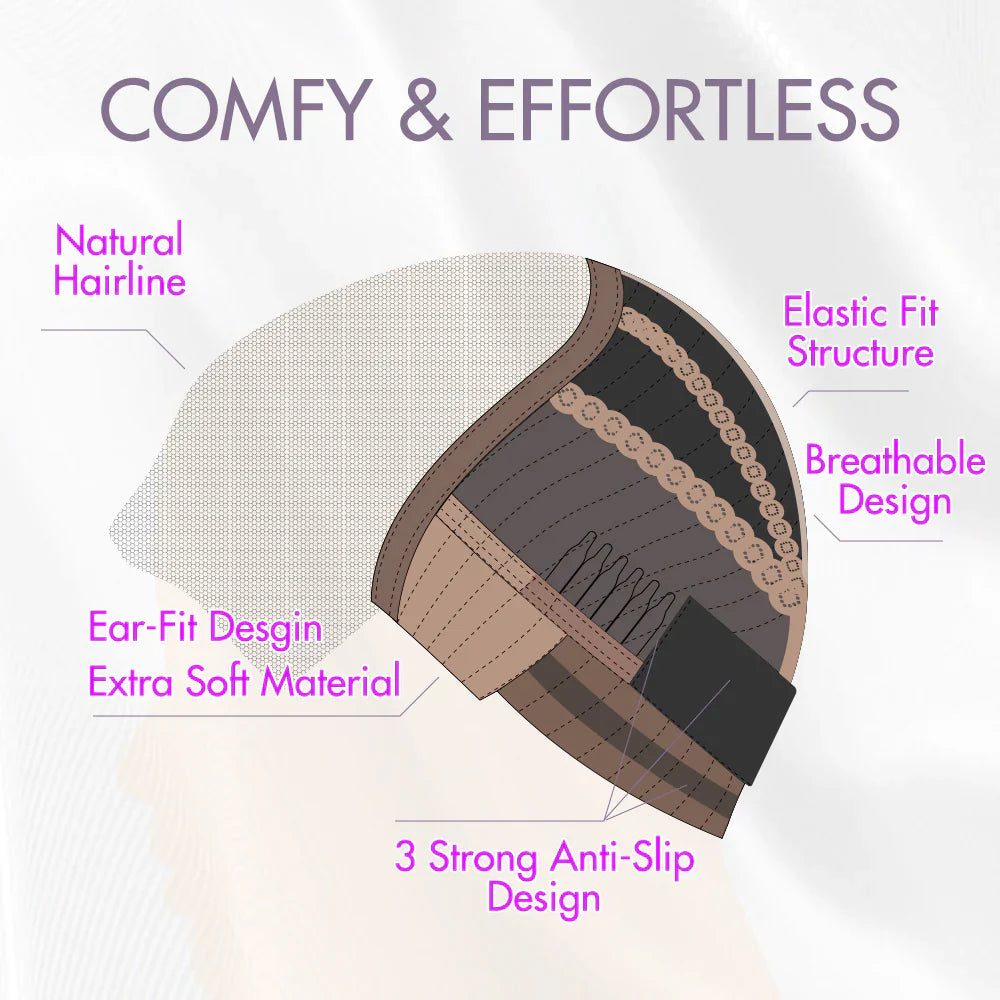 PartingMax Glueless Wig Ready to Go Silky Straight 7x6 Closure HD Lace Pre Plucked & Bleached Breathable Cap