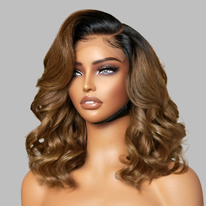 Bouncy Blonde Light Weight Left C Part Loose Wave Glueless 5x5 Closure Lace Wig