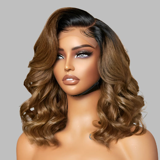 Bouncy Blonde Light Weight Left C Part Loose Wave Glueless 5x5 Closure Lace Wig