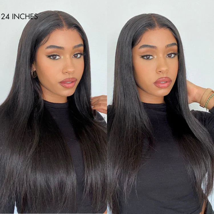 PartingMax Glueless Wig Ready to Go Silky Straight 7x6 Closure HD Lace Pre Plucked & Bleached Breathable Cap