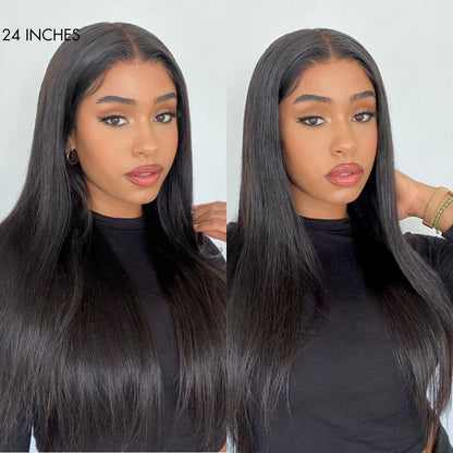 PartingMax Glueless Wig Ready to Go Silky Straight 7x6 Closure HD Lace Pre Plucked & Bleached Breathable Cap