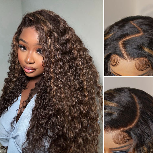 Crazy Wednesday | Luvme Hair PartingMax Glueless Wig Chestnut Brown Highlights Funmi Curly 7x6 Closure HD Lace Wig Breathable Cap