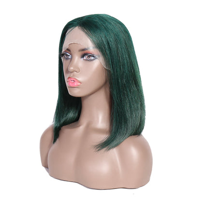 Aosun Lace Front Wigs Human hair T1B/Rose Pink Colored Short Bob Wig 13x4x1 T-Part Pre Plucked Middle Part 150% Density Wig for Women