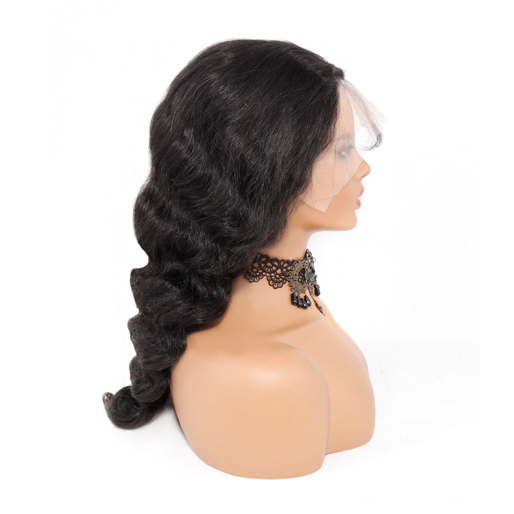 13x6 Loose Wave Lace Front Wigs Brazilian Curly Human Hair Lace Frontal Wig Glueless Heat Resistant with Natural Hairline for Black Women
