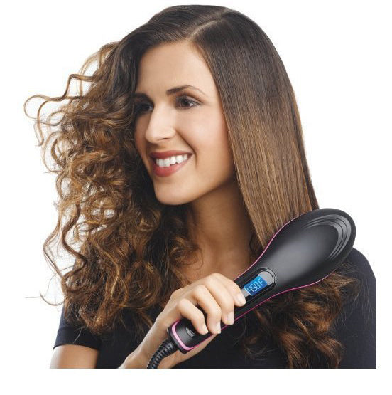 Electric Hair Straightening Brush – Fast Smooth & Frizz-Free Hair