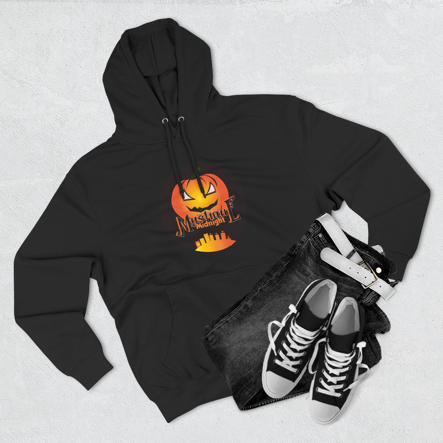 Mystique Midnight Three-Panel Fleece Hoodie Unisex