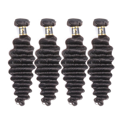Brazilian  Loose Deep Bundles 100% Human Hair Extensions 4 Bundles Deal Curly Bundles 10-30 Inches Hair Extensions