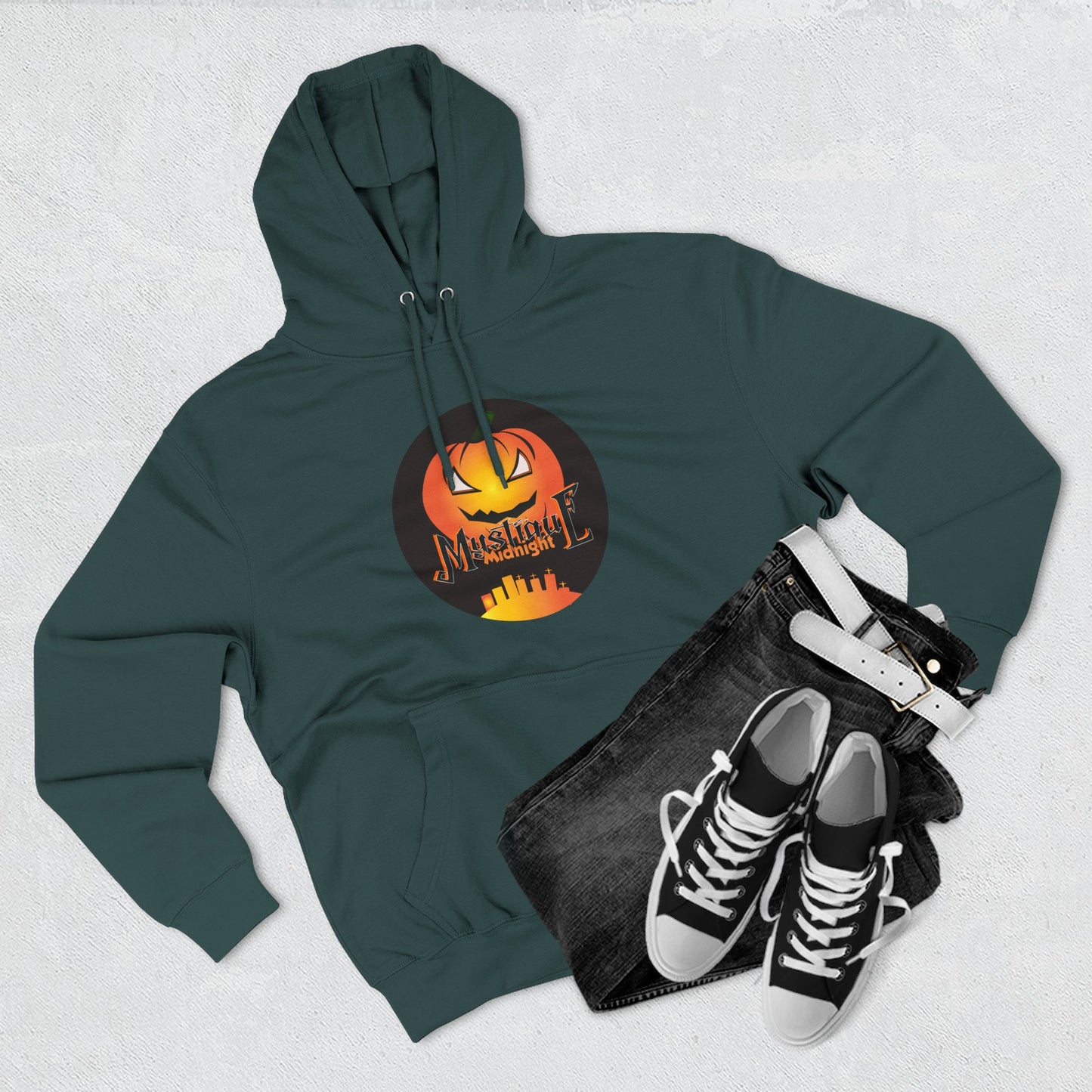Mystique Midnight Three-Panel Fleece Hoodie Unisex