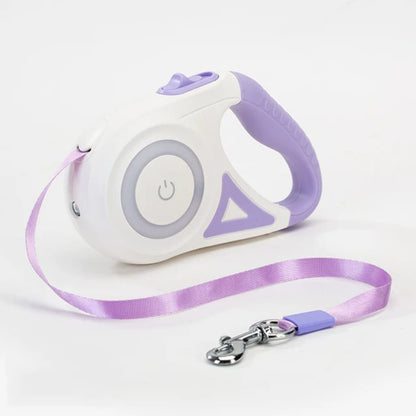 Luminous Retractable Dog Leash with LED Light – Tangle-Free & Anti-Slip